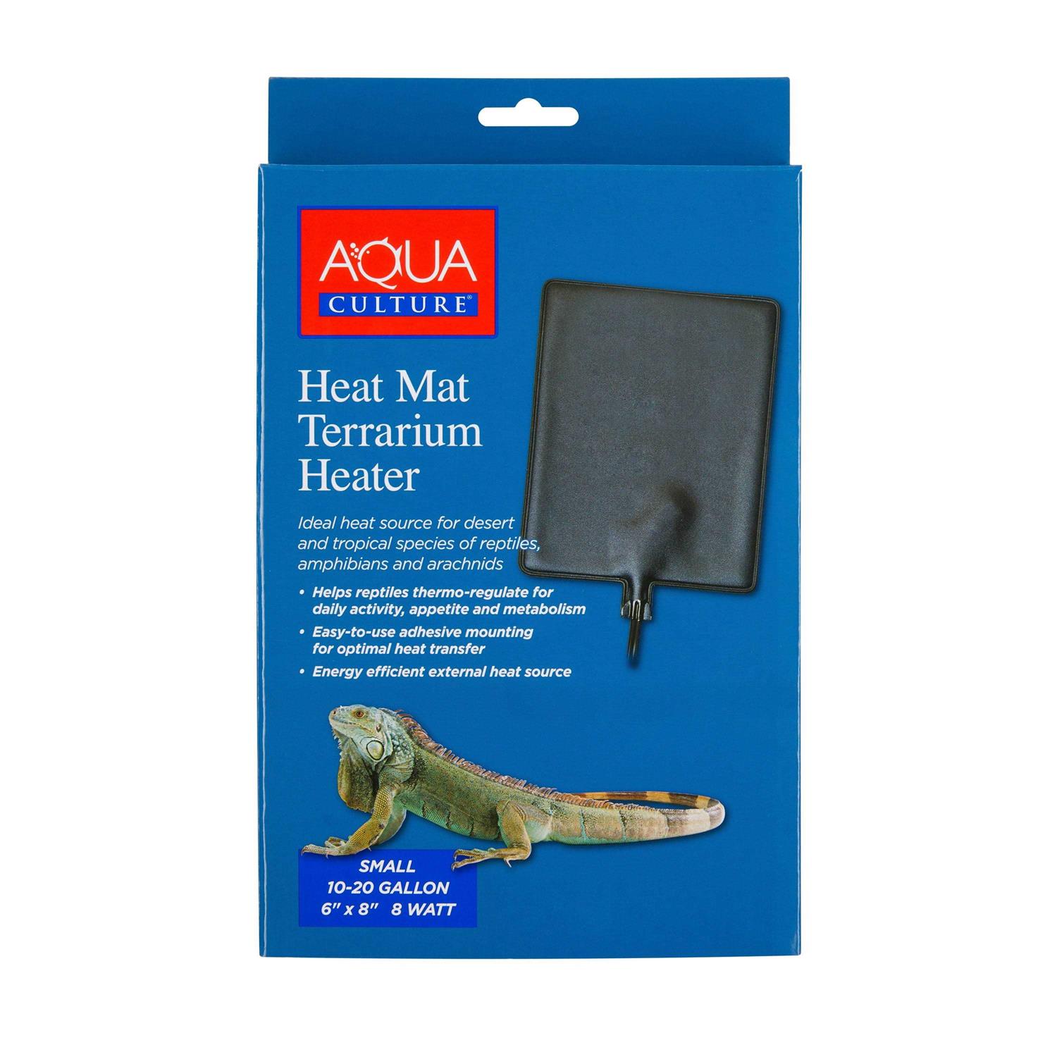 Aqua Culture Small 10-20 Gallon 8-Watt Heat Mat Terrarium Heater - Healthber