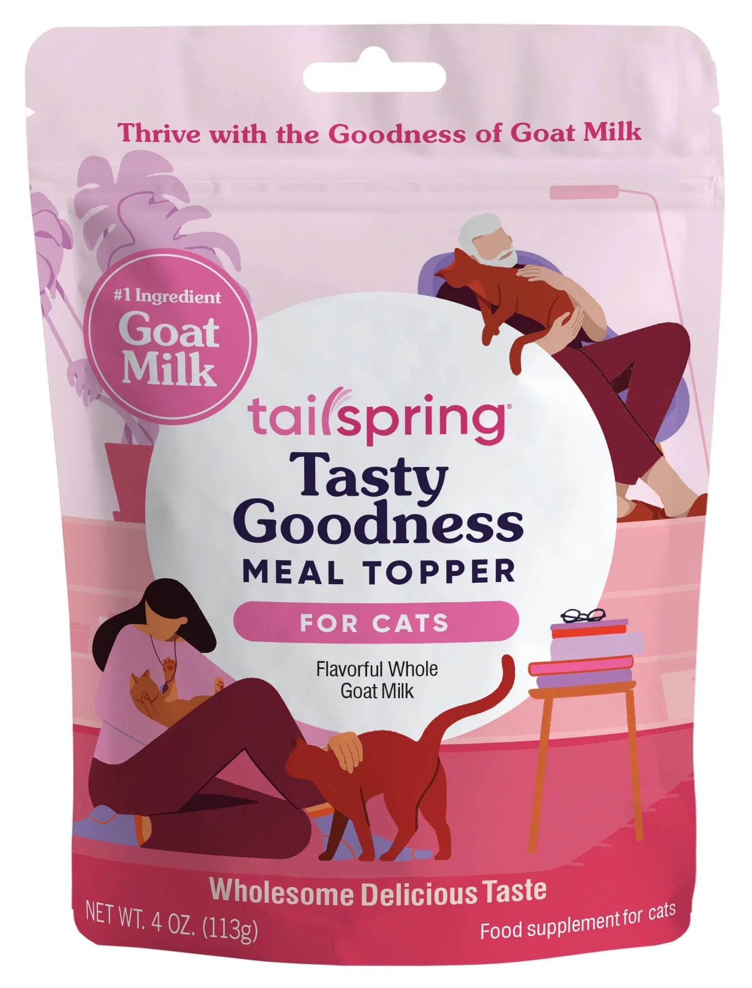 Cat Tasty Goodness Tailspring Meal Topper, 4 oz - Healthber