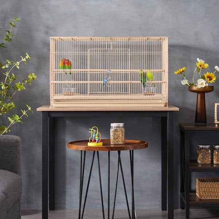 Topeakmart 18 Flight Cage with Slide-Out Tray for Birds - Healthber