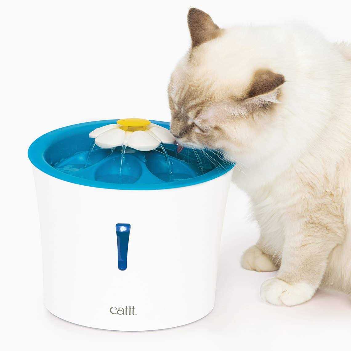 Catit Flower Fountain with LED Nightlight - Healthber