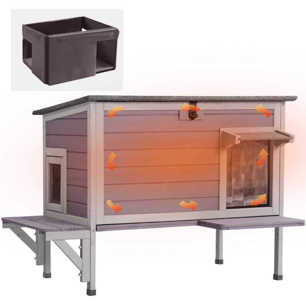 aivituvin Insulated Outdoor Cat House Warm Liner Inside AIR91-IN - Healthber