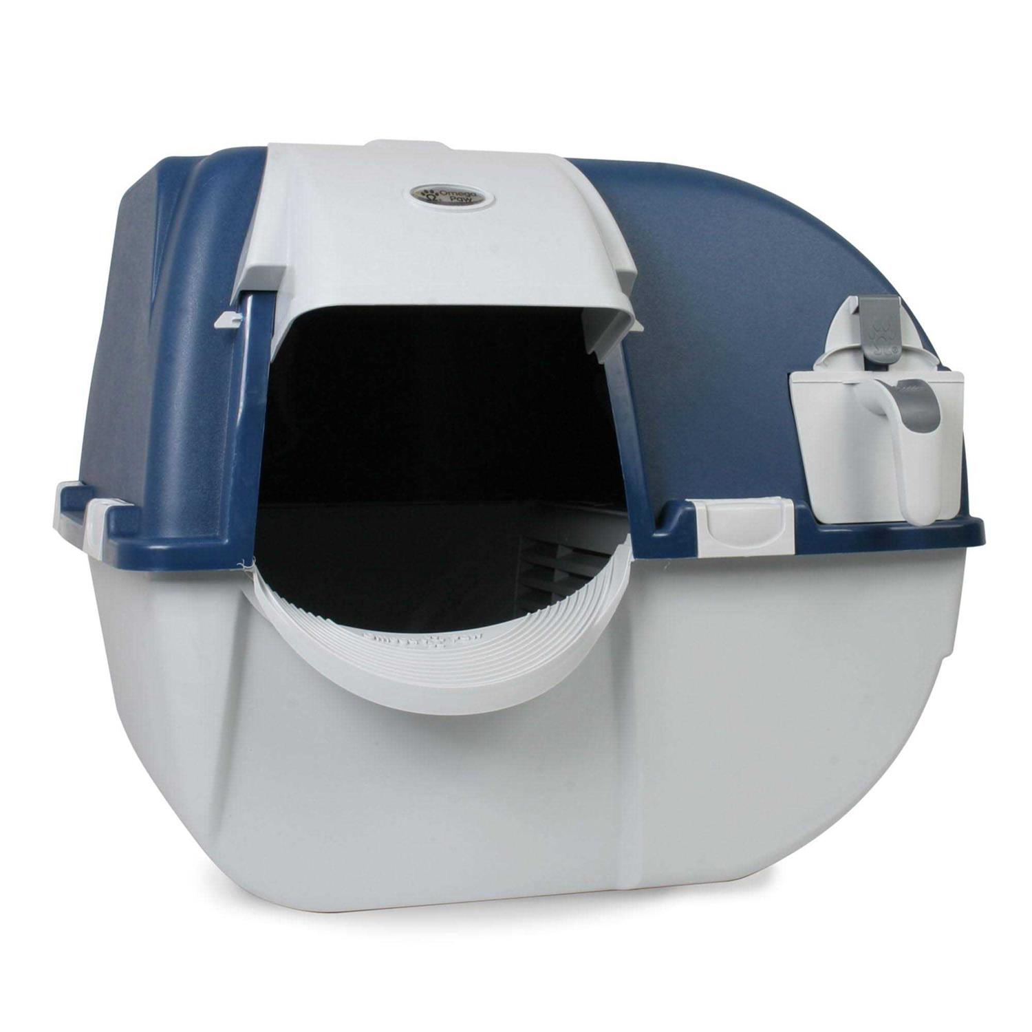Omega Paw Roll N Clean Complete Self Cleaning Litter Box and 100 Bags - Healthber