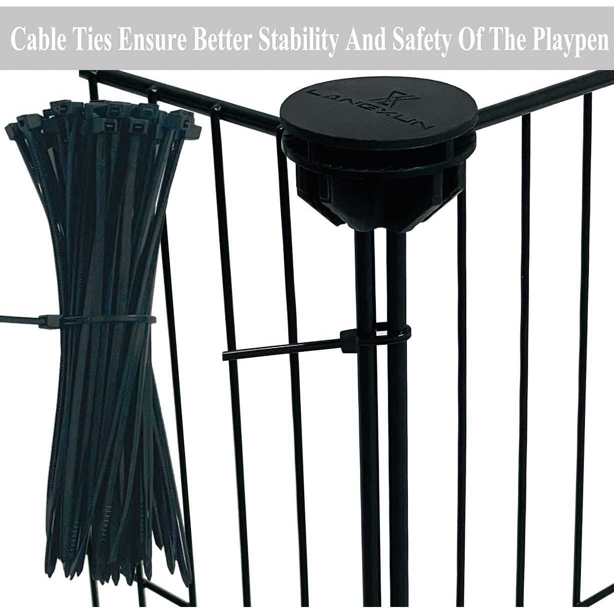 LANGXUN DIY Small Animal Playpen Pet Playpen for Small Dogs with Door - Healthber