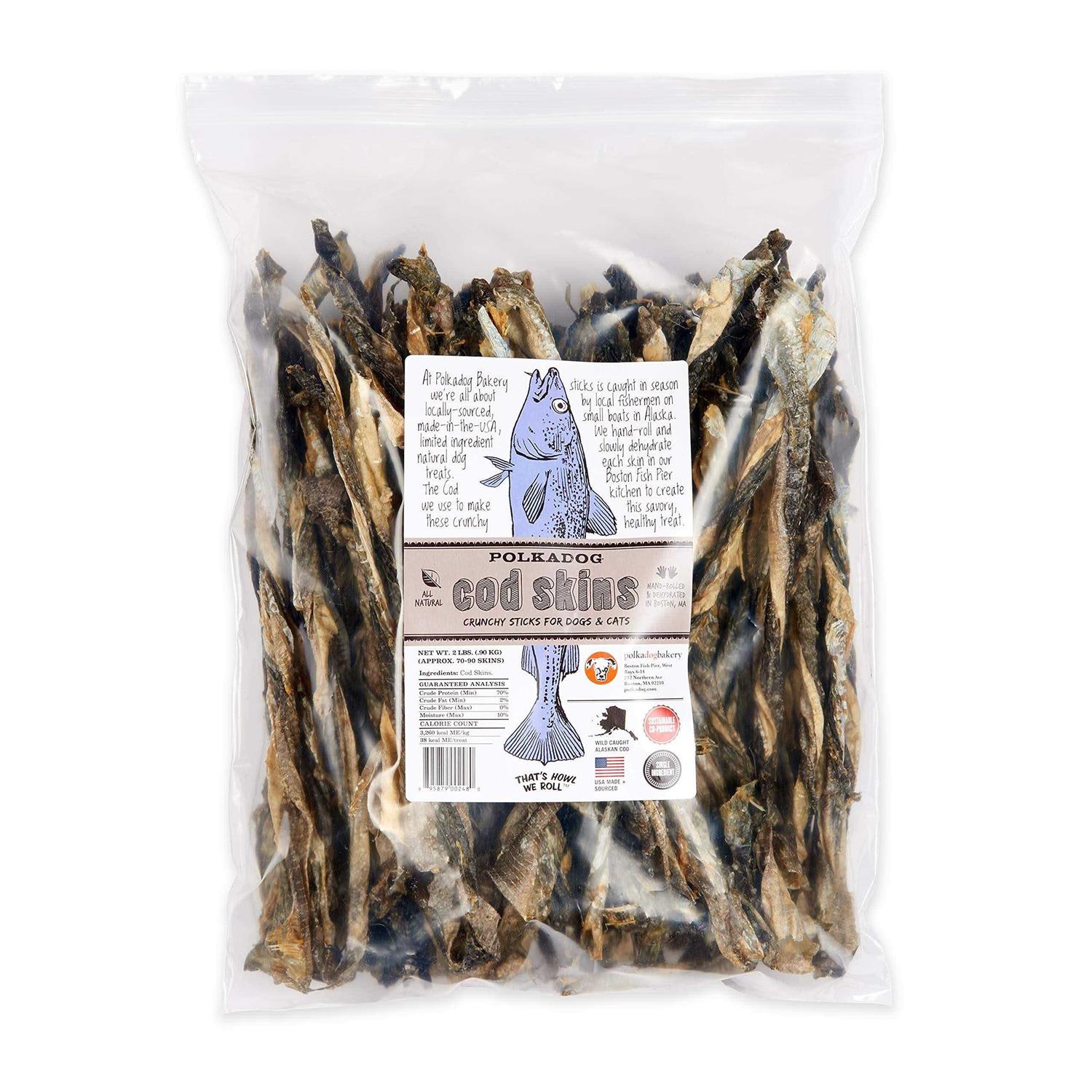 Polka Dog Bakery Cod Skins Crunchy Sticks for Dogs - Healthber