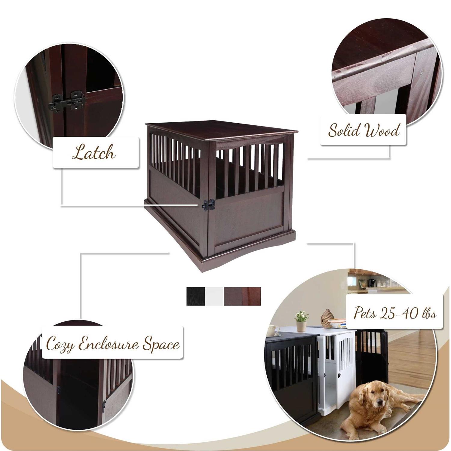 Casual Home End Table Pet Crate - Healthber
