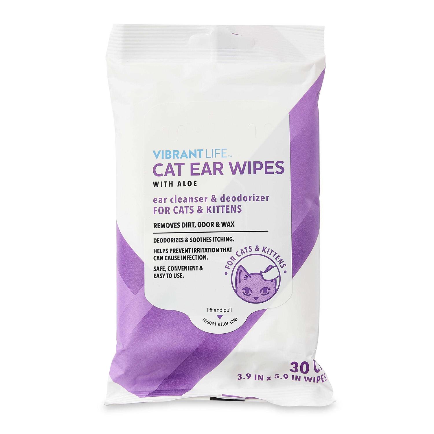 Vibrant Life Cat Ear Wipes with Aloe - Healthber