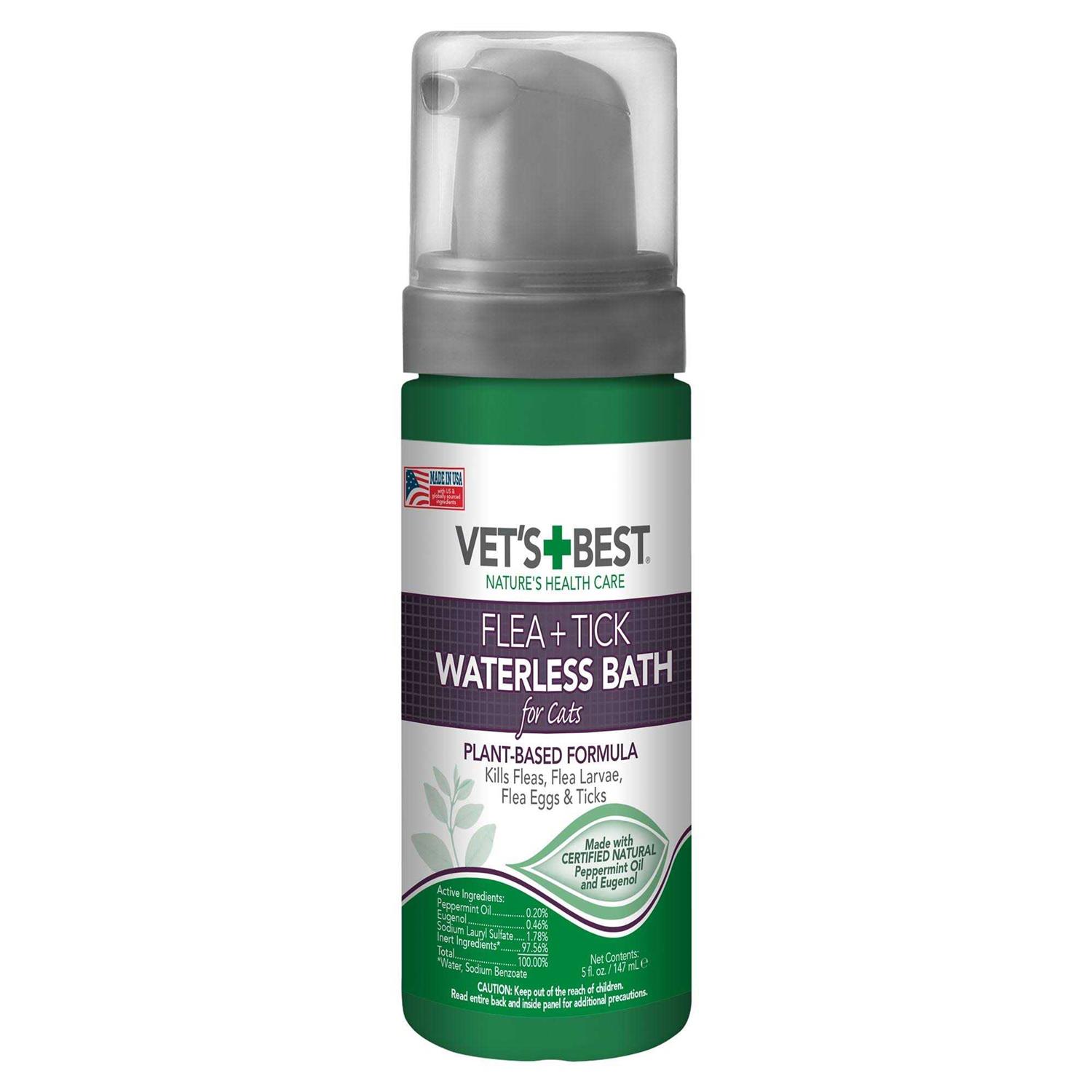 Vet’s Best Flea & Tick Waterless Bath for Cats - Healthber