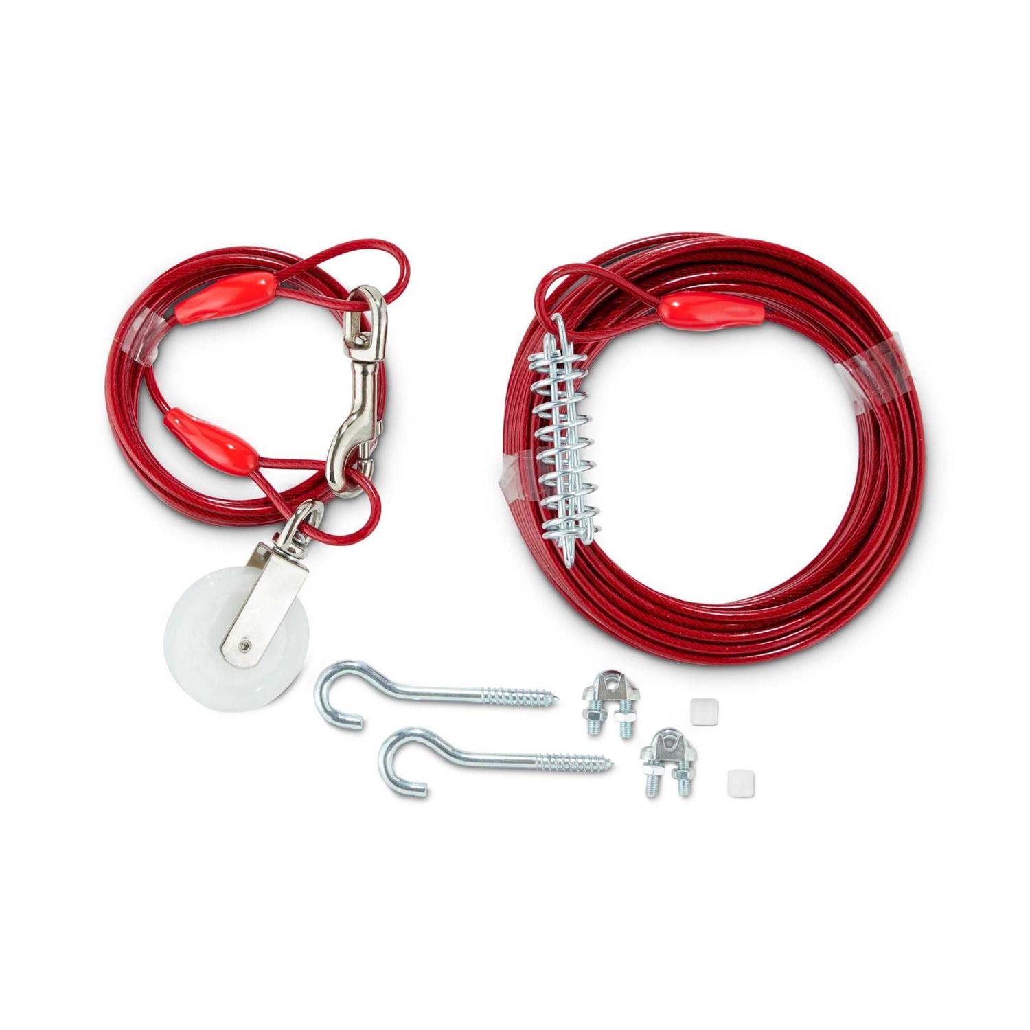 EveryYay Stretch Your Legs Canine Zipline 100′ XL Dog Tie-Out Cable with Trolley | Petco - Healthber