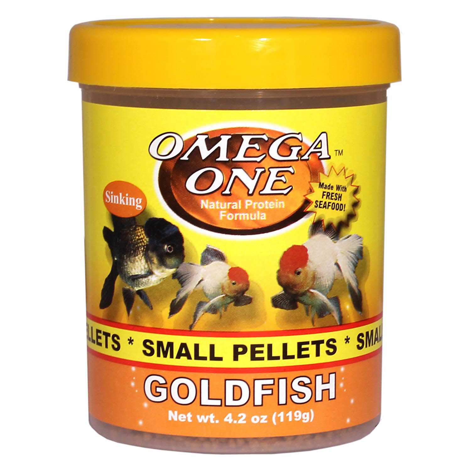 Omega One Goldfish Small Sinking Pellets Fish Food - Healthber