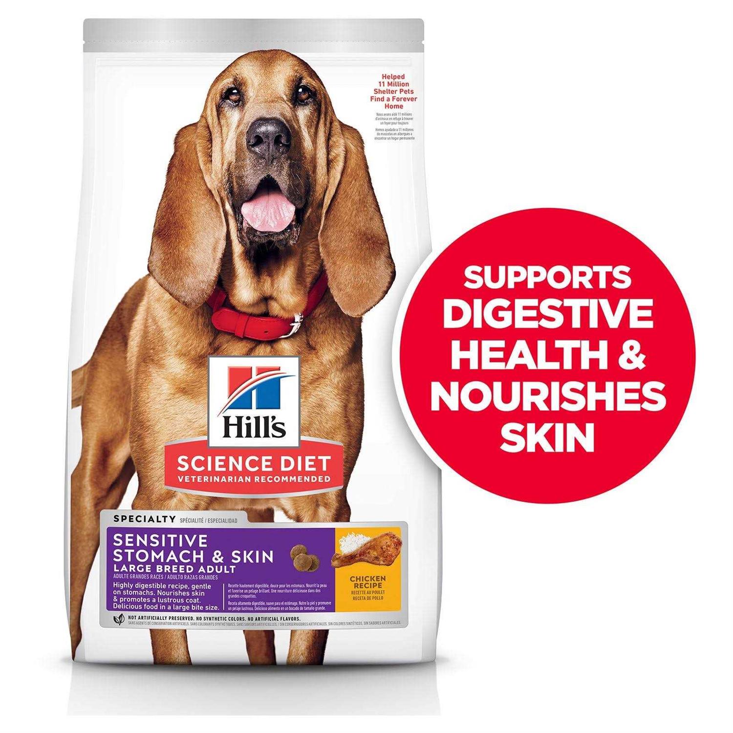 Hill’s Science Diet Adult Sensitive Stomach & Skin Chicken Recipe Large Breed Dry Dog Food - Healthber
