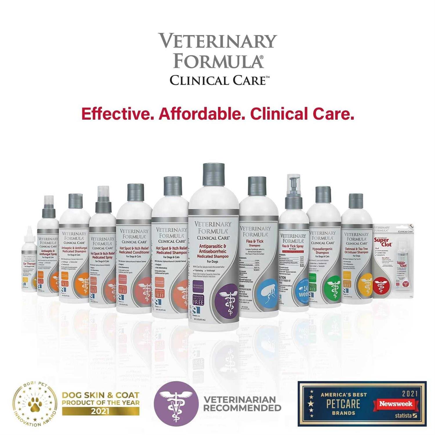 Veterinary Formula Clinical Care Antiparasitic & Antiseborrheic Medicated Shampoo - Healthber