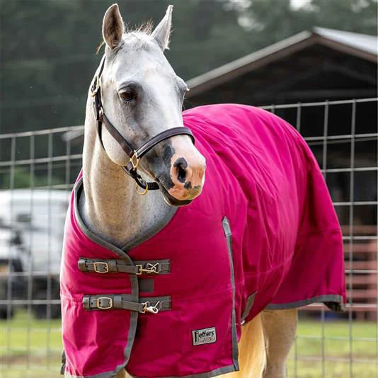 Romper Stomper Horse Turnout Sheet, 1680 Denier, Maroon/Gray - Healthber