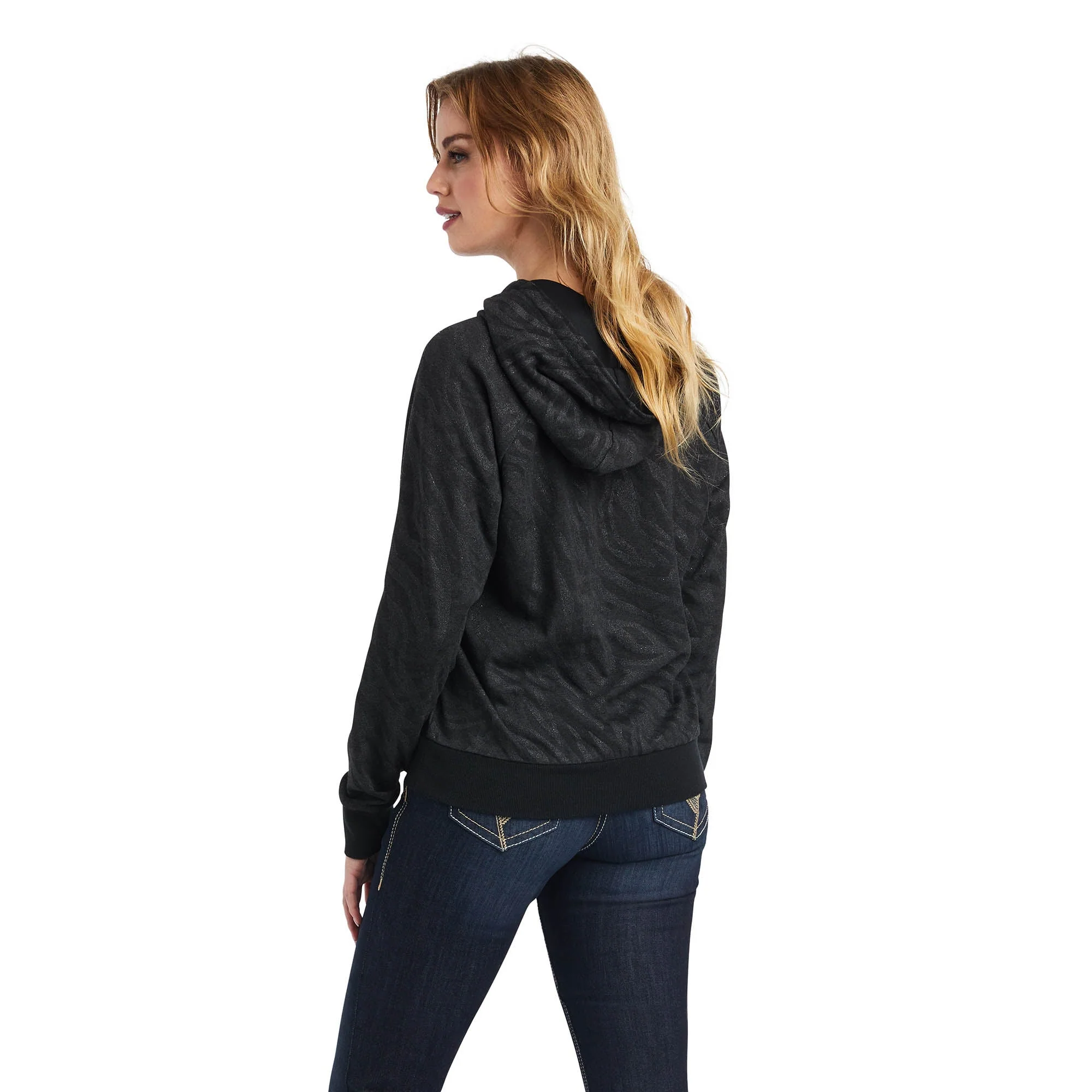 Ariat Women's Animal Instincts Crew Sweatshirt, Black - Healthber