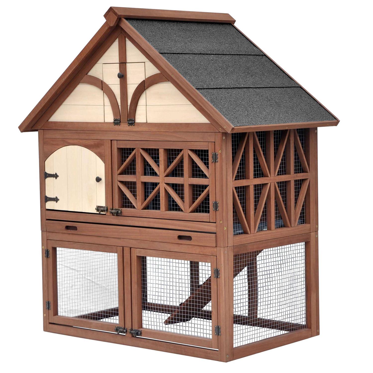 Merry Products Tudor Rabbit Hutch - Healthber