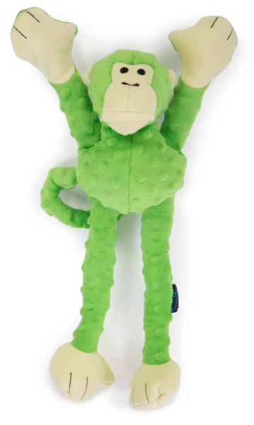Crazy Tugs Green Monkey Dog Toy, Large - Healthber