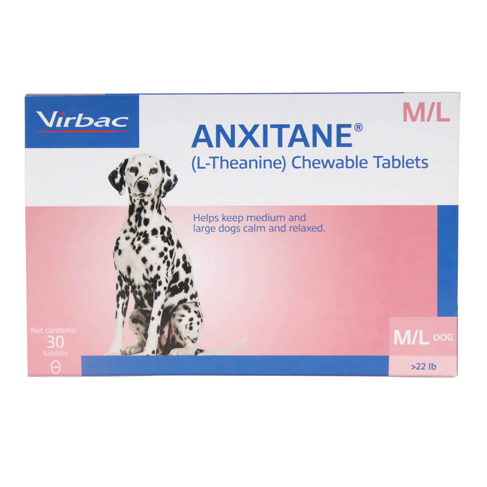 Anxitane M & L (L-Theanine) for Dogs, 30 Tablets - Healthber