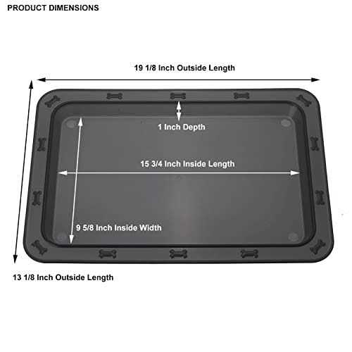 Petrageous Bone n Up for Dinner Tray Black - Healthber