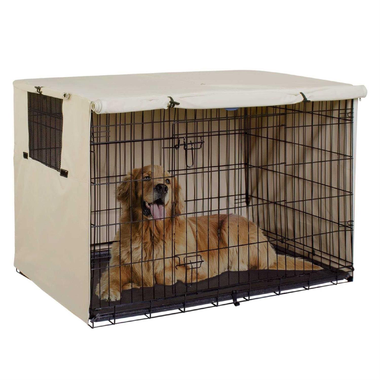 Explore Land Dog Crate Cover Durable Polyester Pet Kennel Cover Universal Fit for Wire Dog Crate - Healthber