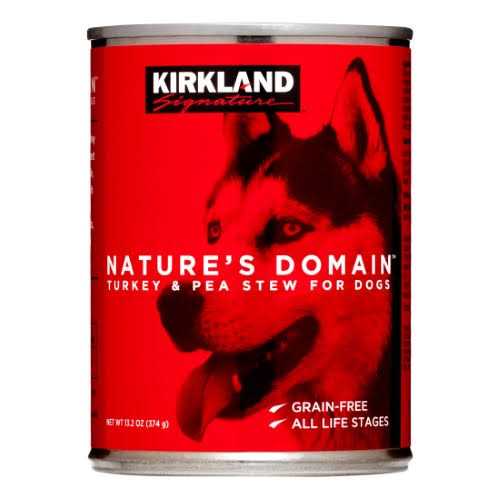 Kirkland Signature 24 Cans Nature’s Domain Kirkland Turkey and Pea Stew Dog Food - Healthber