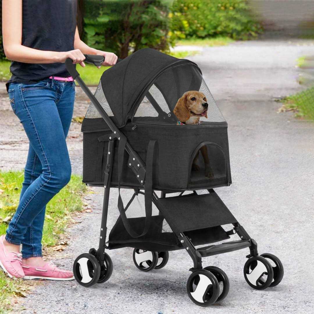 Bestpet 3-in-1Pet Stroller Premium Multifunction Dog Cat with Detachable Carrier &Cup Holder - Healthber