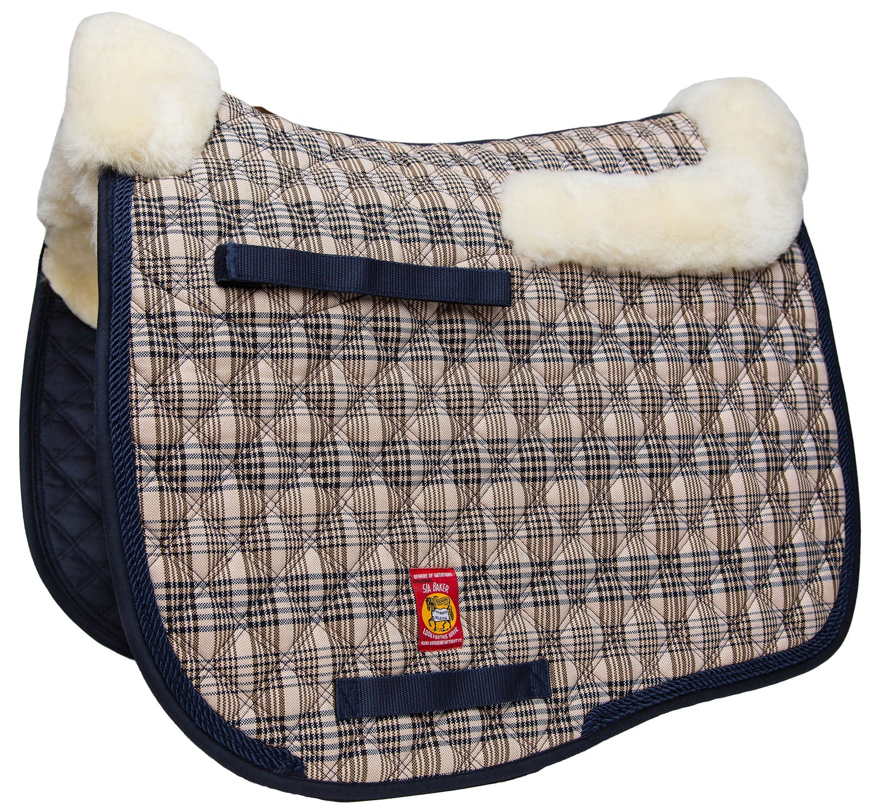 Lettia Baker Plaid Sheepskin Dressage Pad - Healthber