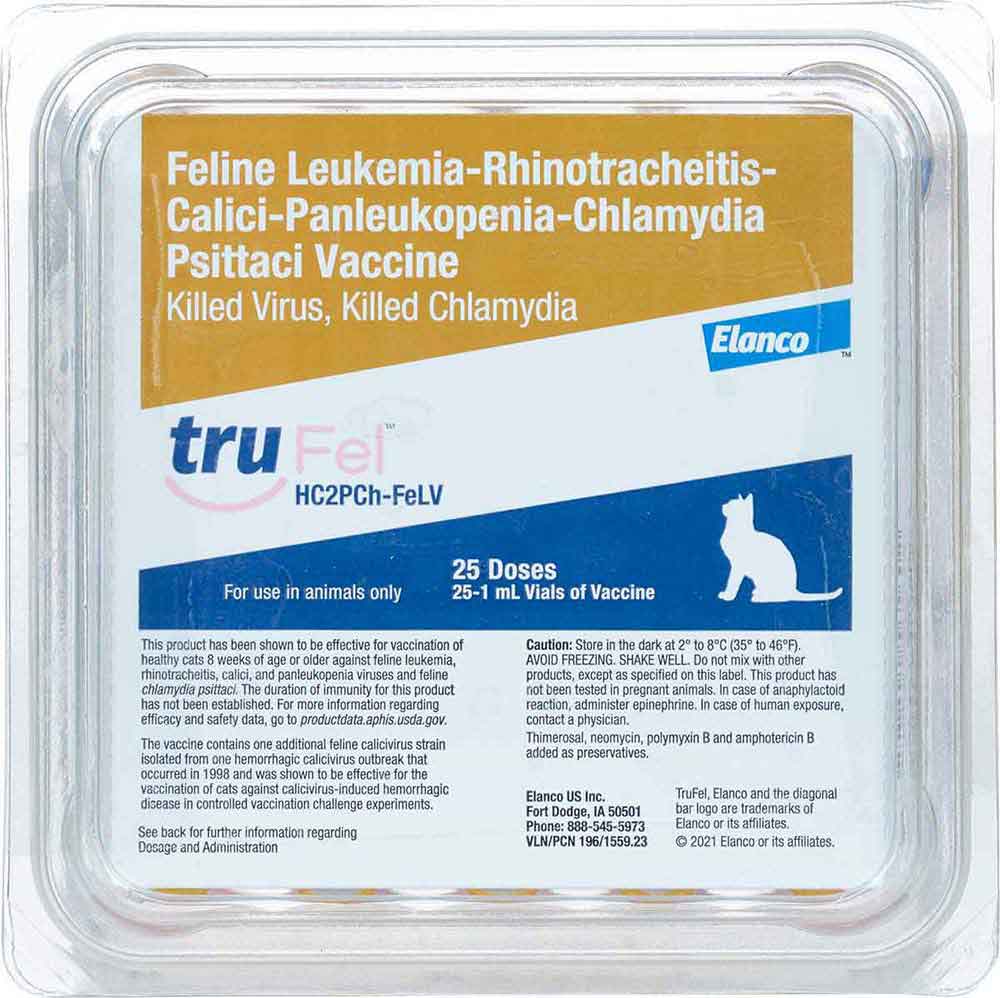 TruFel HC2PCh-FeLV, 25 Single Doses - Healthber