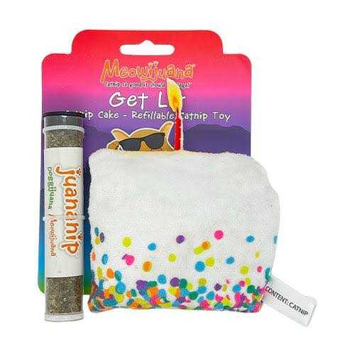 Meowijuana Get Lit Birthday Cake Refillable Cat Toy - Healthber