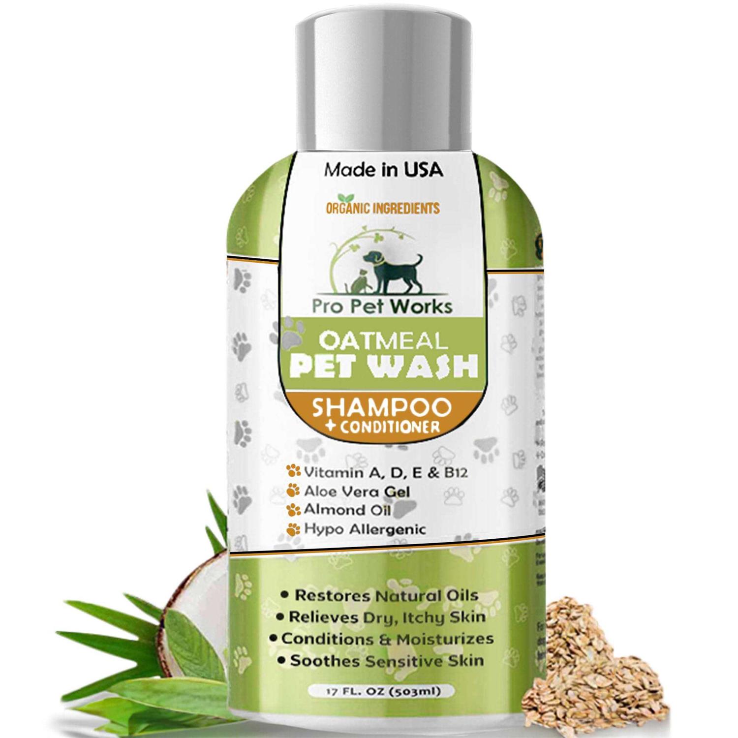 Organic 5 in 1 Oatmeal Dog Shampoo & Conditioner Defense Against Dandruff - Healthber