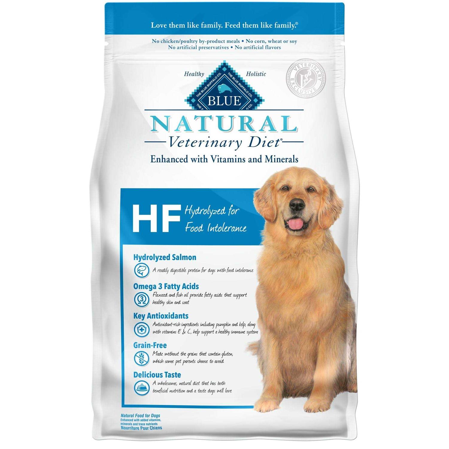 Blue Buffalo Natural Veterinary Diet HF Hydrolyzed for Food Intolerance Dry Dog Food - Healthber