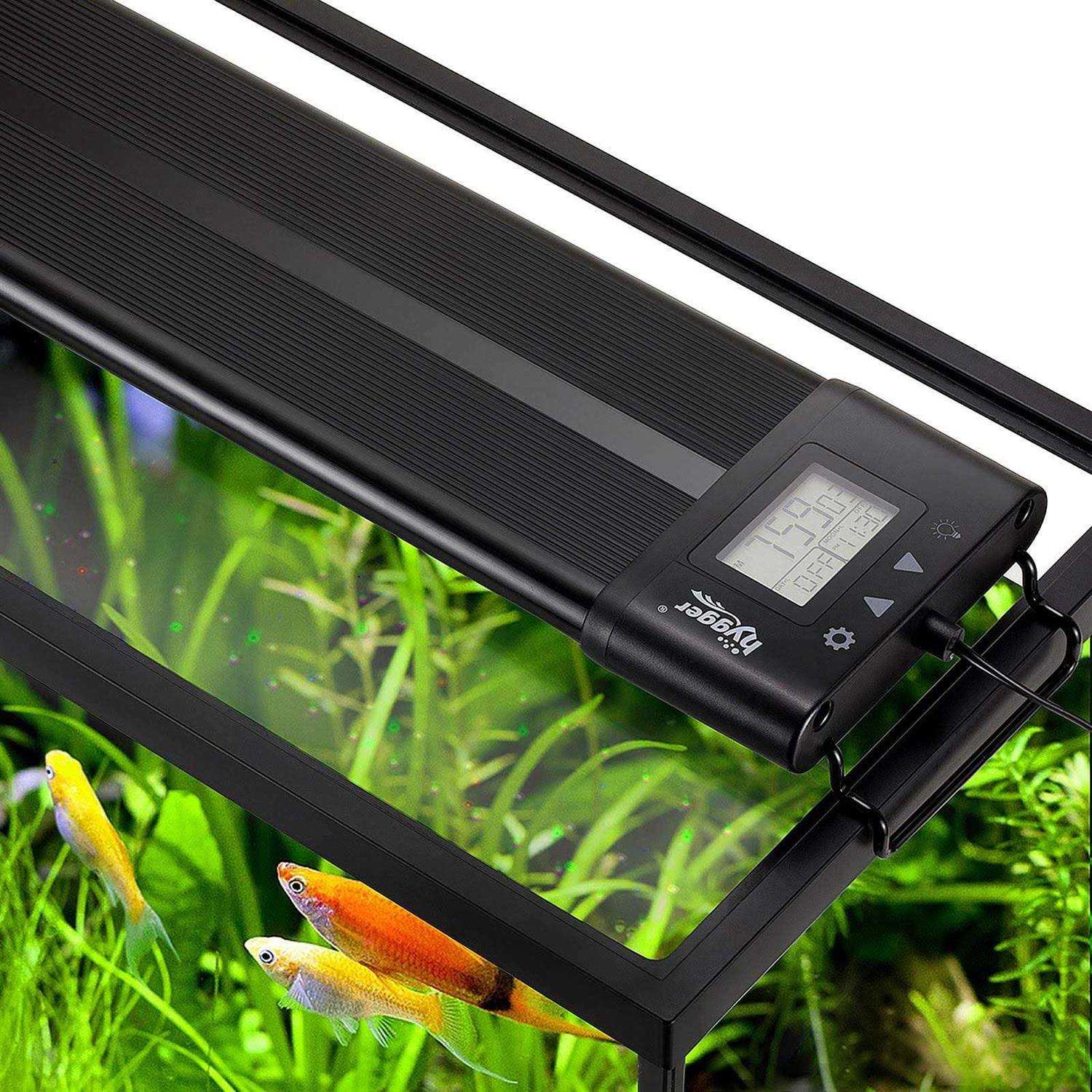 Hygger Auto On Off LED Aquarium Light Extendable 7 Colors Full Spectrum Light Fixture for Freshwater Planted Tank Build - Healthber