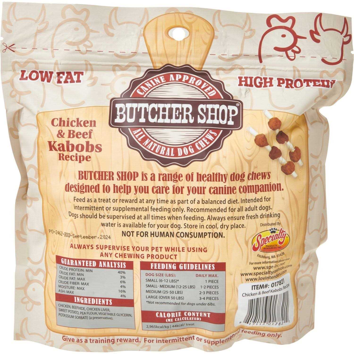 Butcher Shop Chicken & Beef Kabobs Recipe Dog Treats - Healthber
