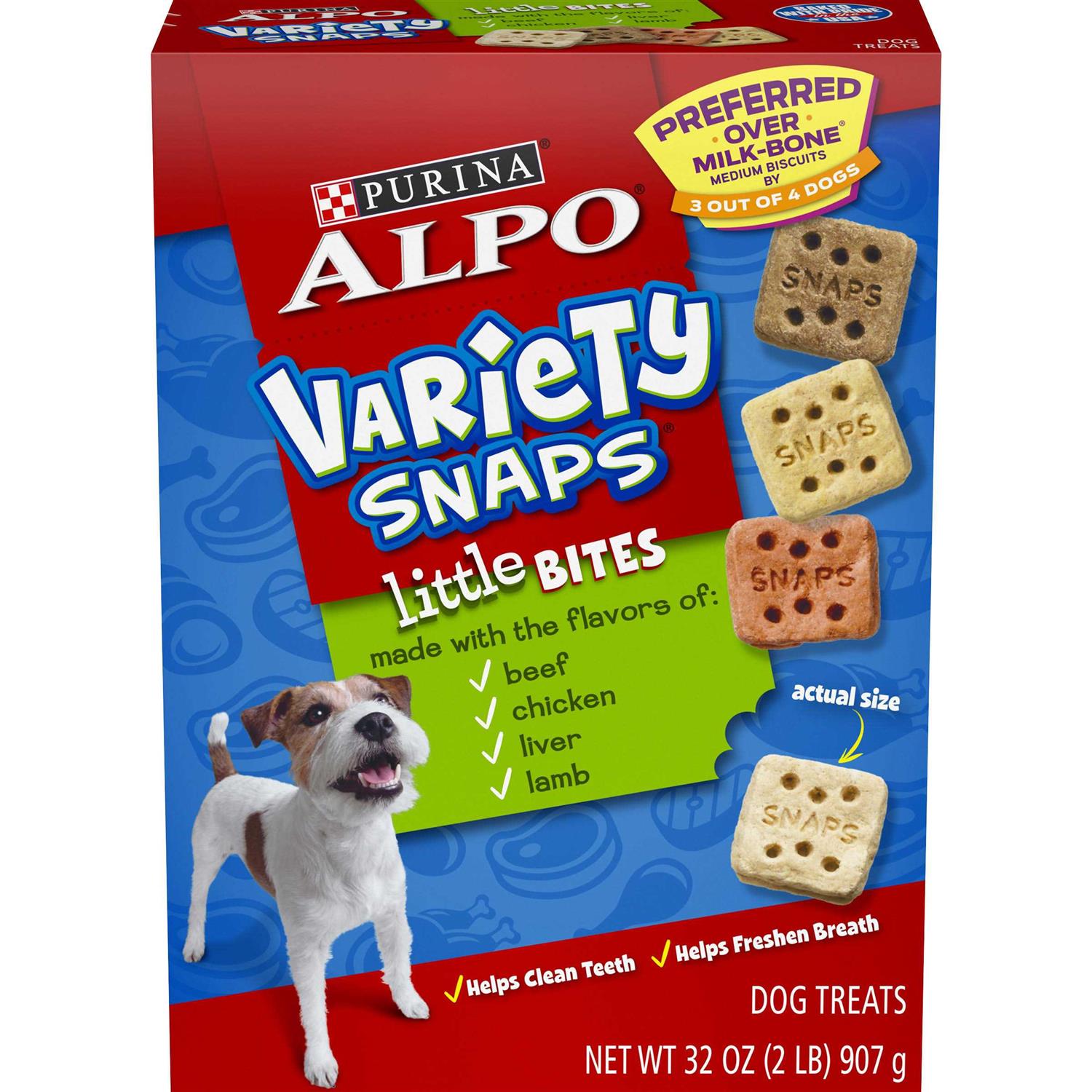 Purina Alpo Dog Treats Variety Snaps Little Bites Beef - Healthber