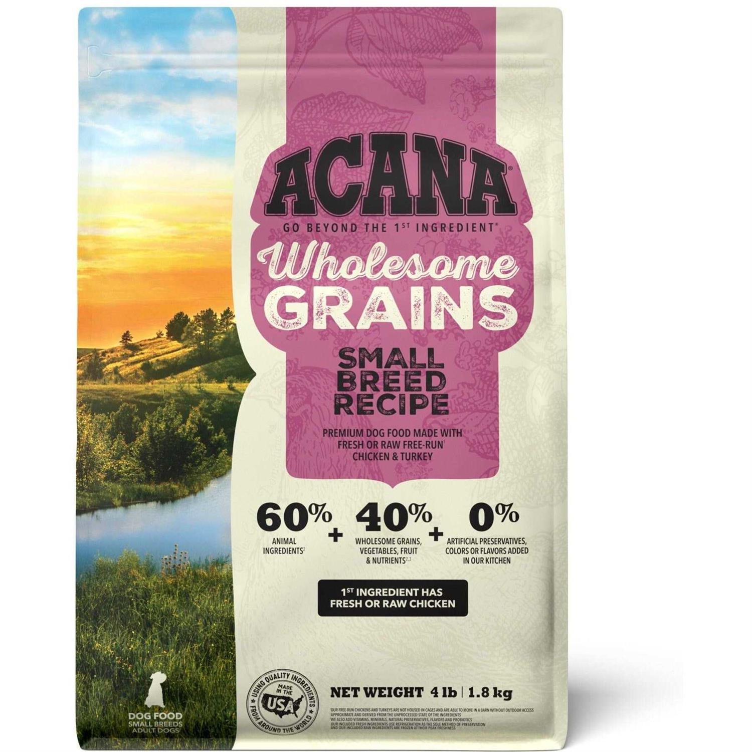 Acana Wholesome Grains Dry Dog Food Small Breed Recipe - Healthber