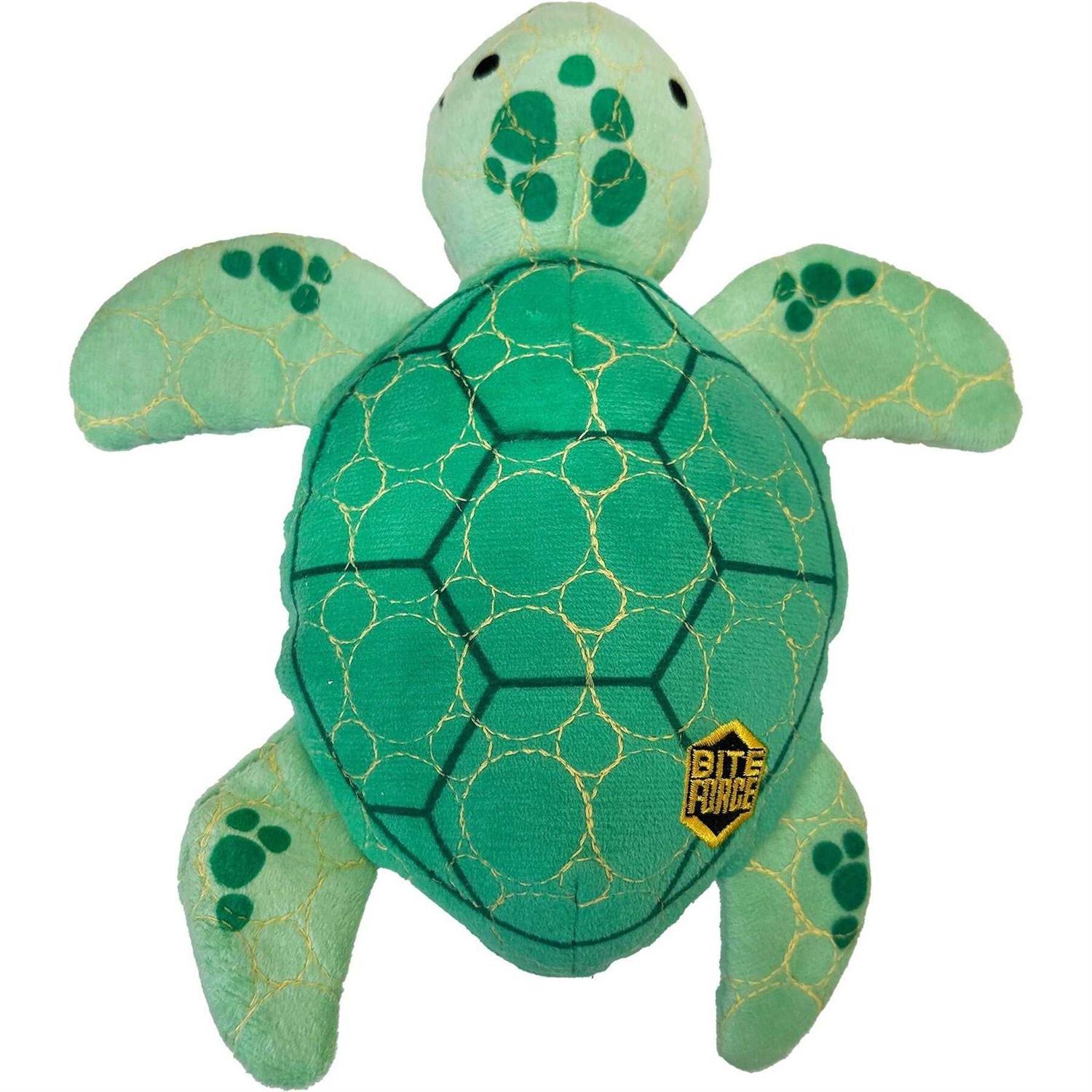 Bite Force Durable Plush Turtle Dog Toy - Healthber