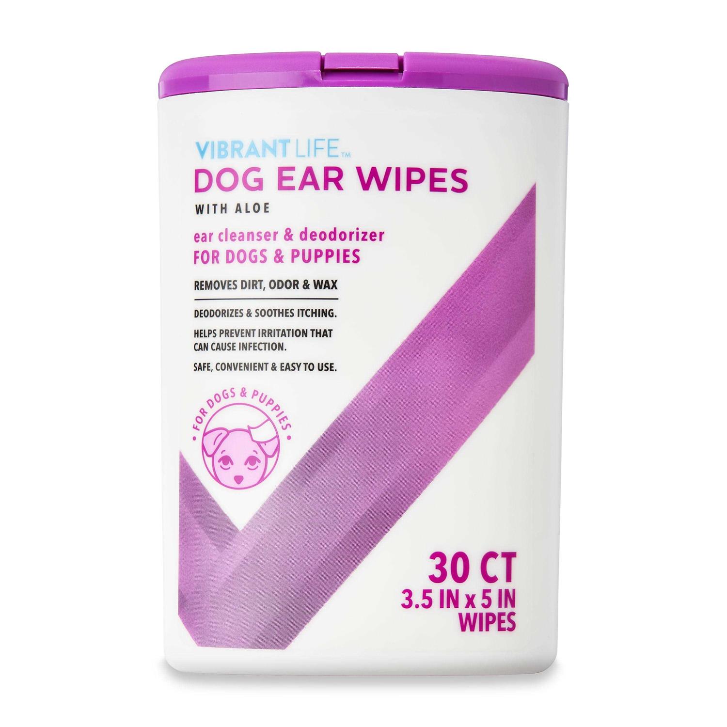 Vibrant Life Dog Ear Wipes with Aloe - Healthber
