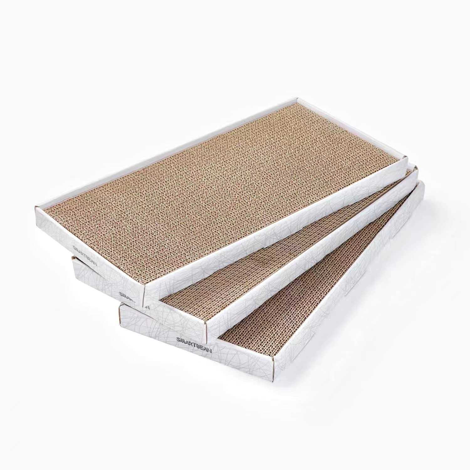 Cardboard Scratcher Pad Scratching Post:Smartbean 3PCS Cat Scratcher Cardboard,Cat Scratch Pad,Cat Scratching Post,Double-Sided Design for Double Lif - Healthber