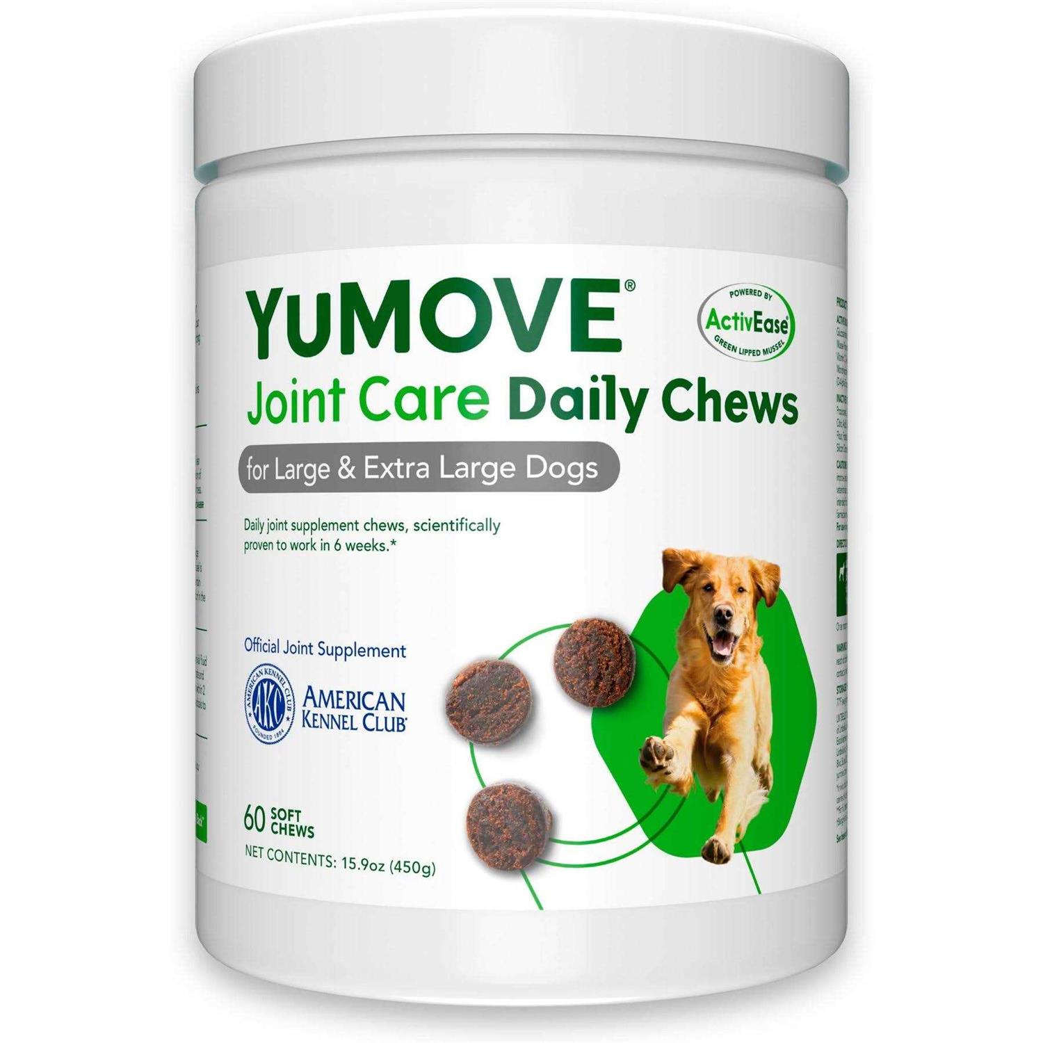 YuMOVE Daily Chews Hip and Joint Supplement for Large & X Large Dogs with Glucosamine - Healthber