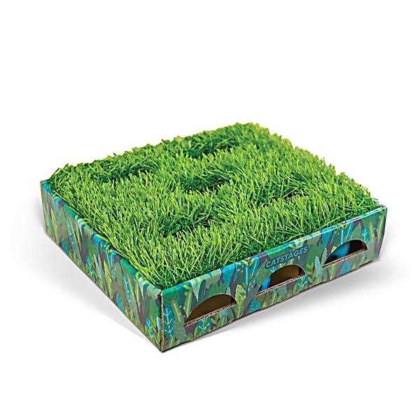 Catstages Grass Patch Hunting Box Cat Toy 71428 - Healthber