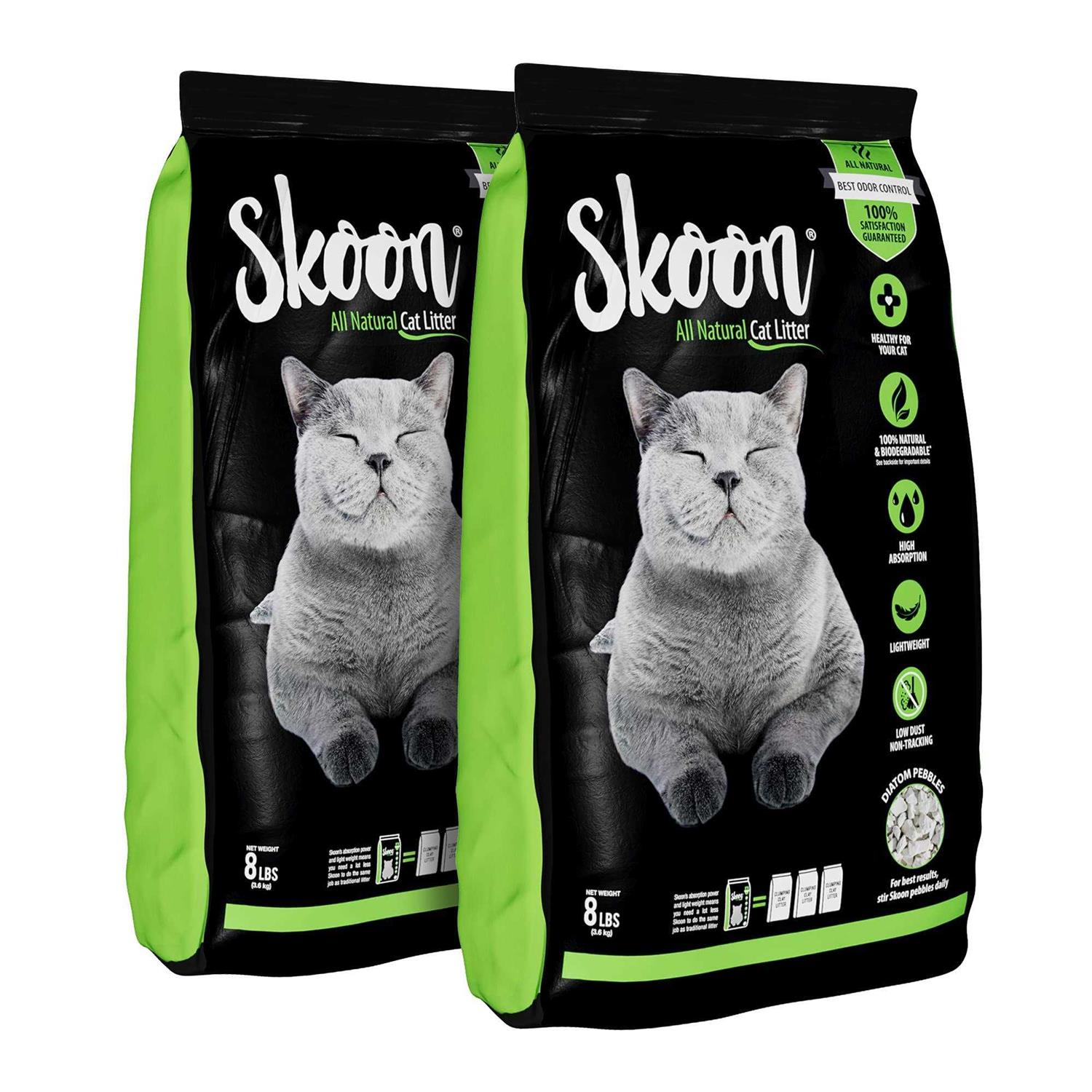 Skoon All-Natural Cat Litter Light-Weight, Non-Clumping, Low Maintenance, Eco-Friendly - Healthber
