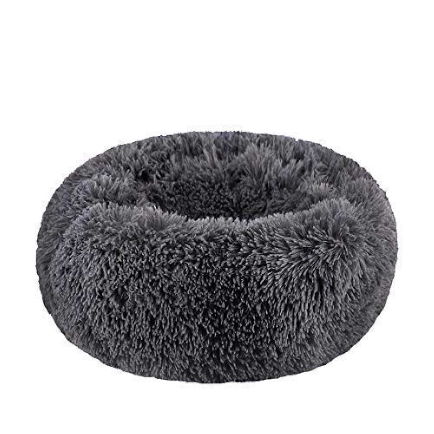 BODISEINT Modern Soft Plush Round Pet Bed for Cats or Small Dogs Mini Medium Sized Dog Cat Bed Self Warming Autumn Winter Indoor - Healthber