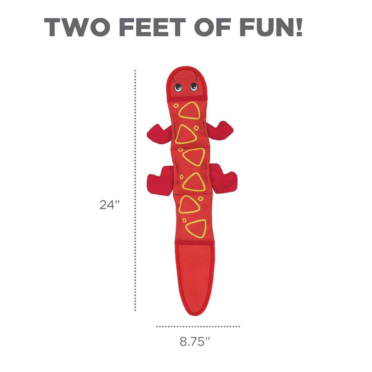 Outward Hound Fire Biterz Dog Toy Lizard - Healthber