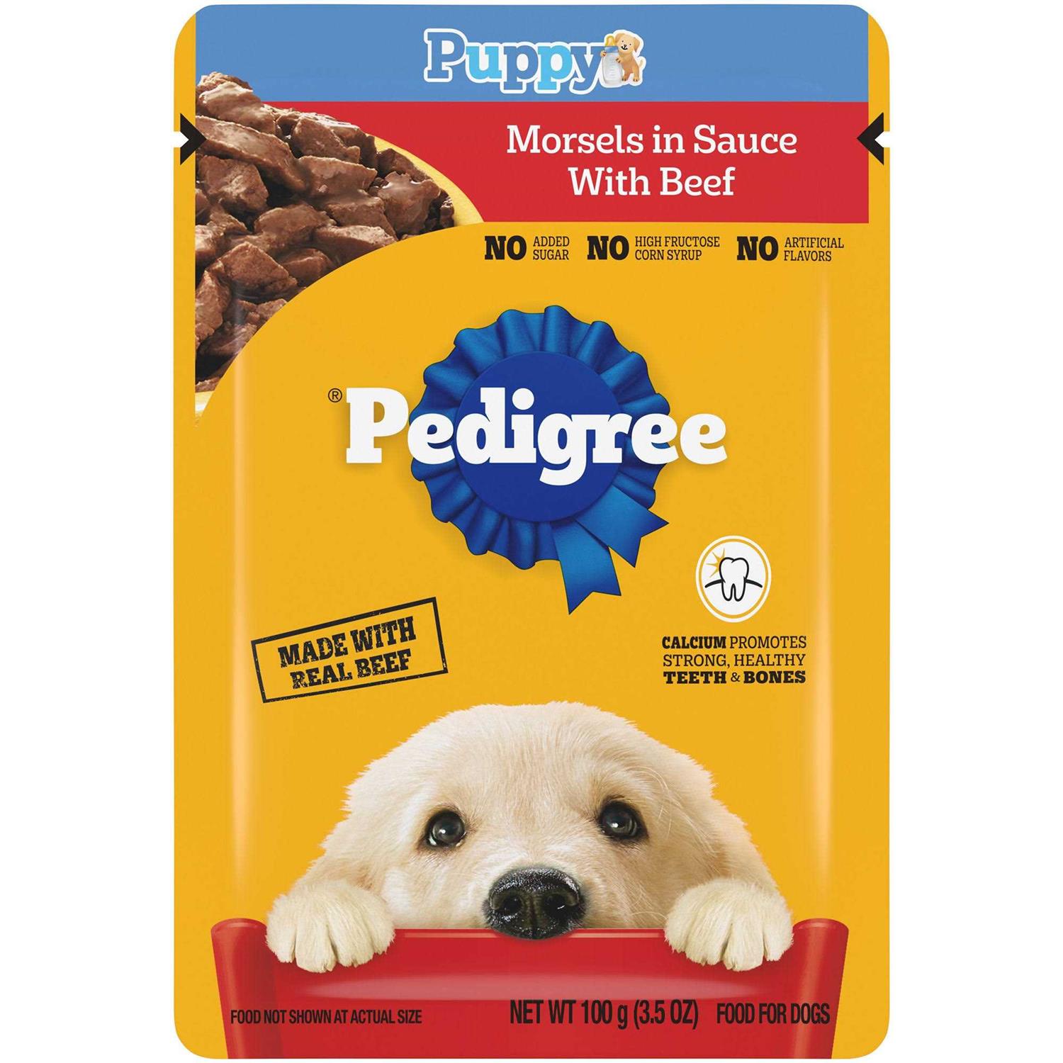 Pedigree Puppy Morsels in Sauce Chicken Wet Dog Food - Healthber