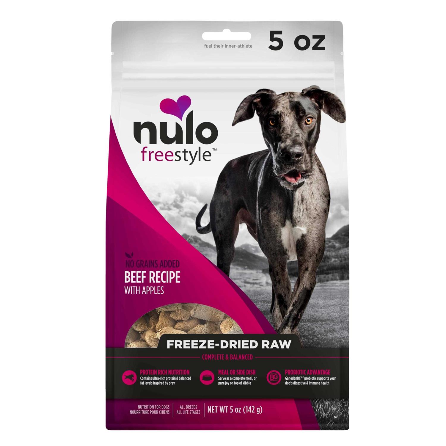 Nulo Freestyle Freeze-Dried Raw Beef with Apples Dog Food - Healthber