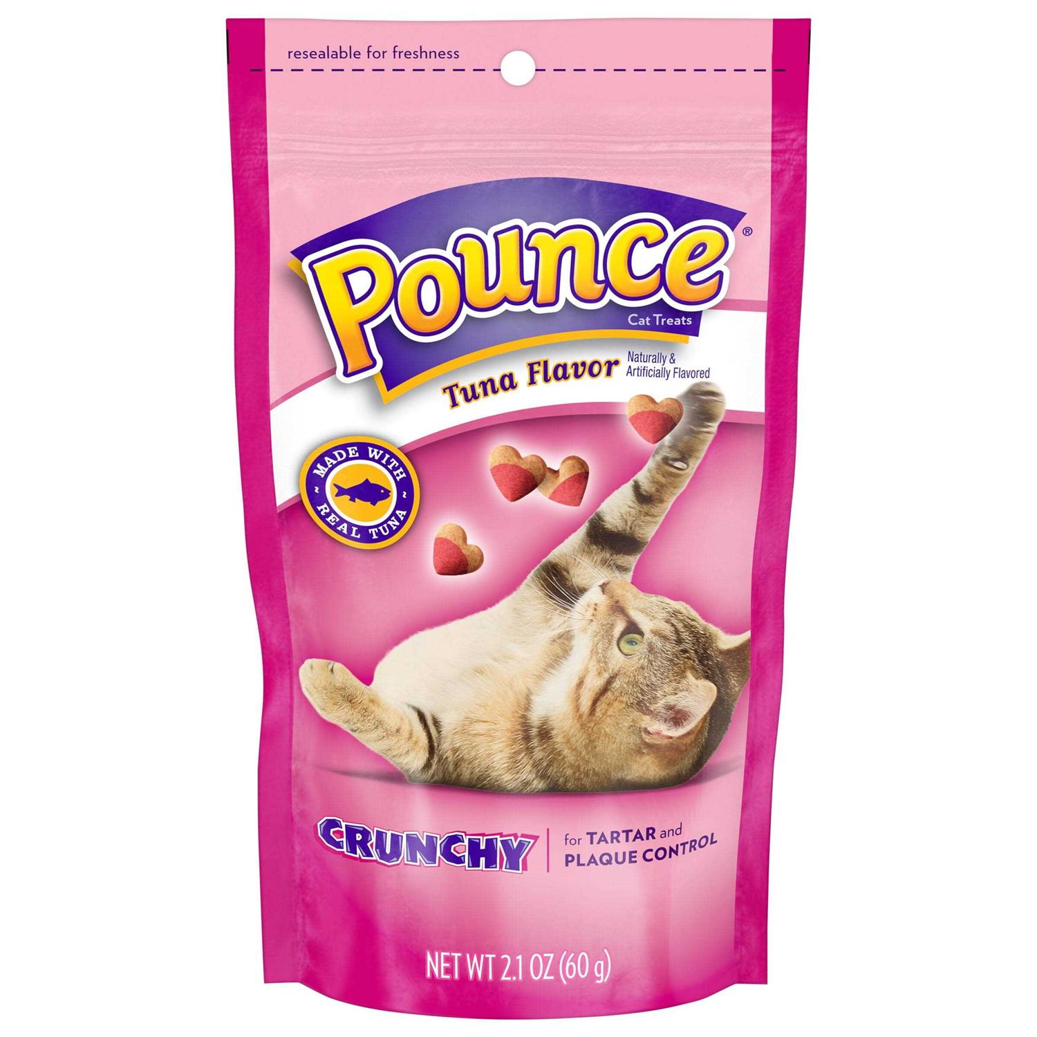Pounce Tartar Control Crunchy Tuna Flavor Cat Treats - Healthber