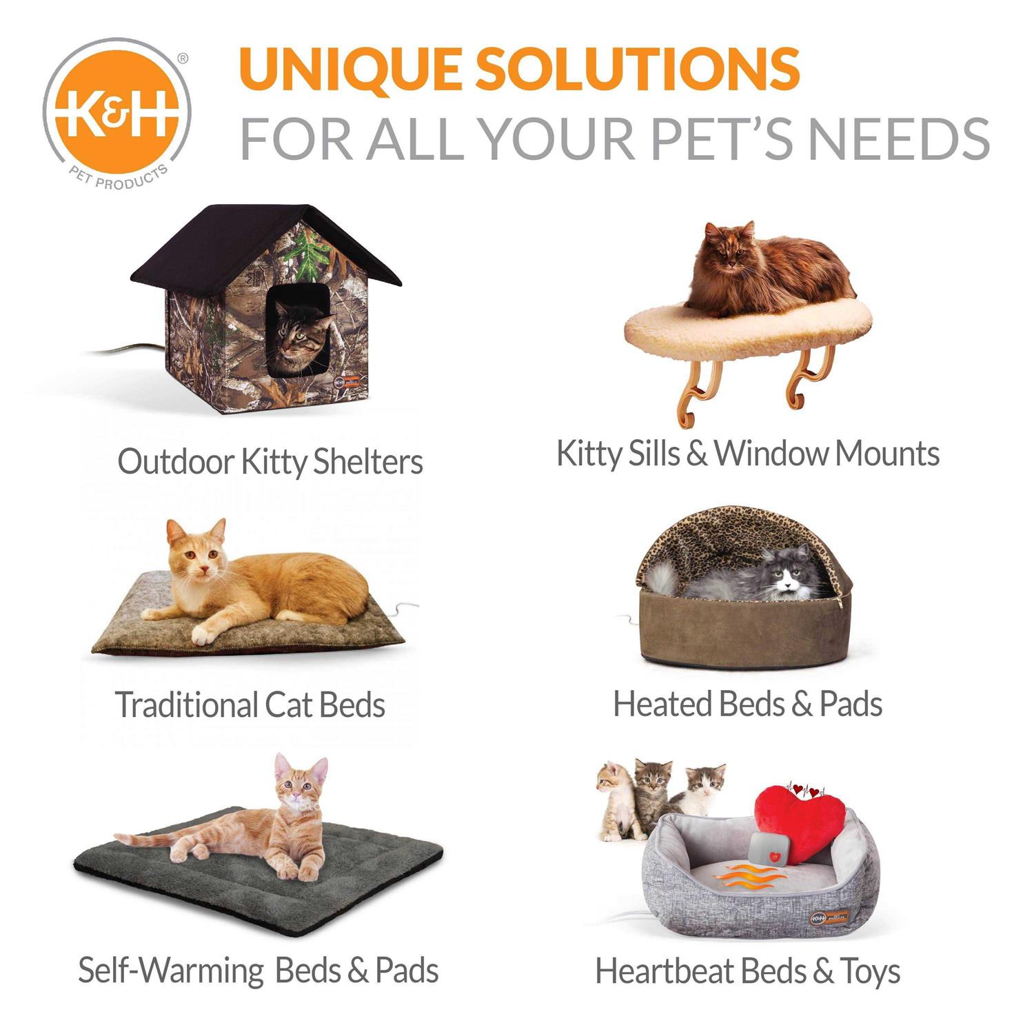 K&H Pet Products EZ Mount Kitty Sill Deluxe with Bolster - Healthber