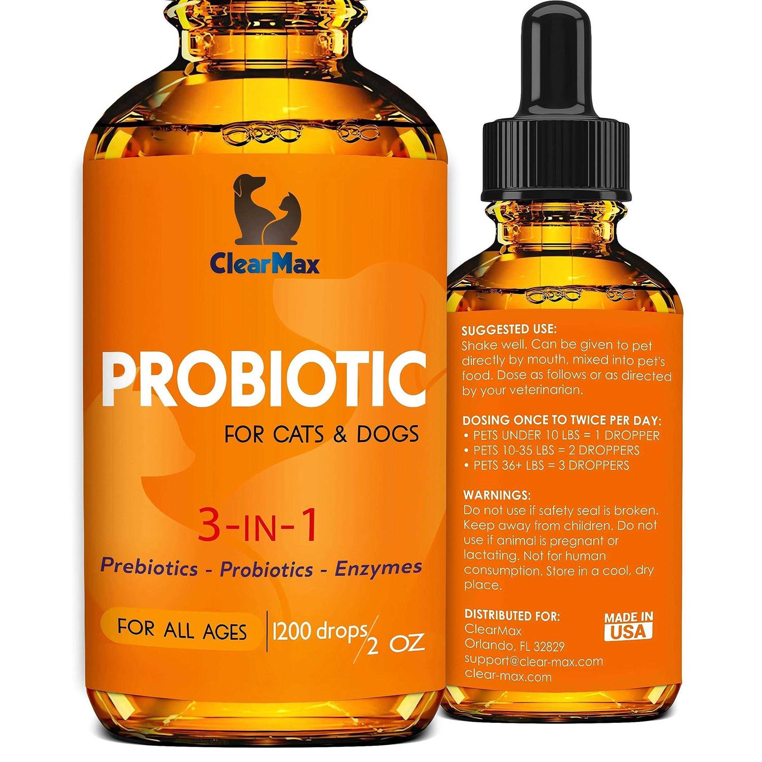 Clear Max Probiotics for Dogs Cat Probiotic Great Dog Probiotics and Digestive Enzymes for Pet - Healthber