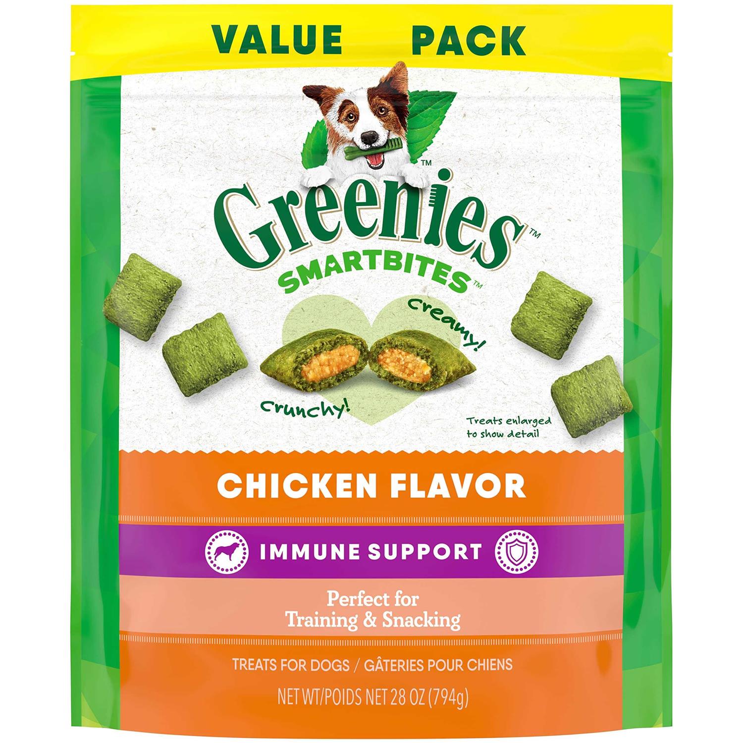 Greenies Immune Support Crunchy & Soft Dog Treats Chicken - Healthber