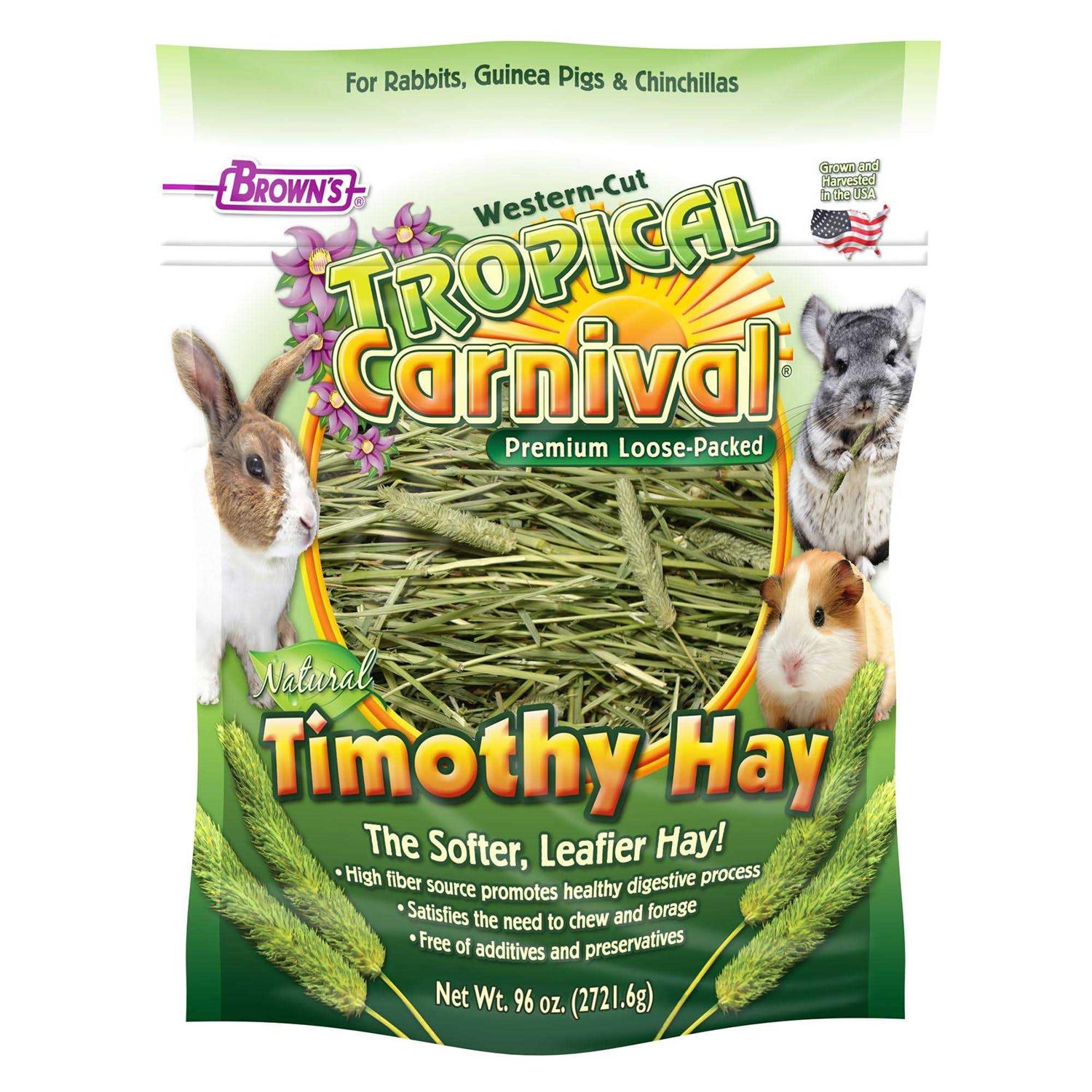 Brown’s Tropical Carnival Natural Timothy Hay - Healthber
