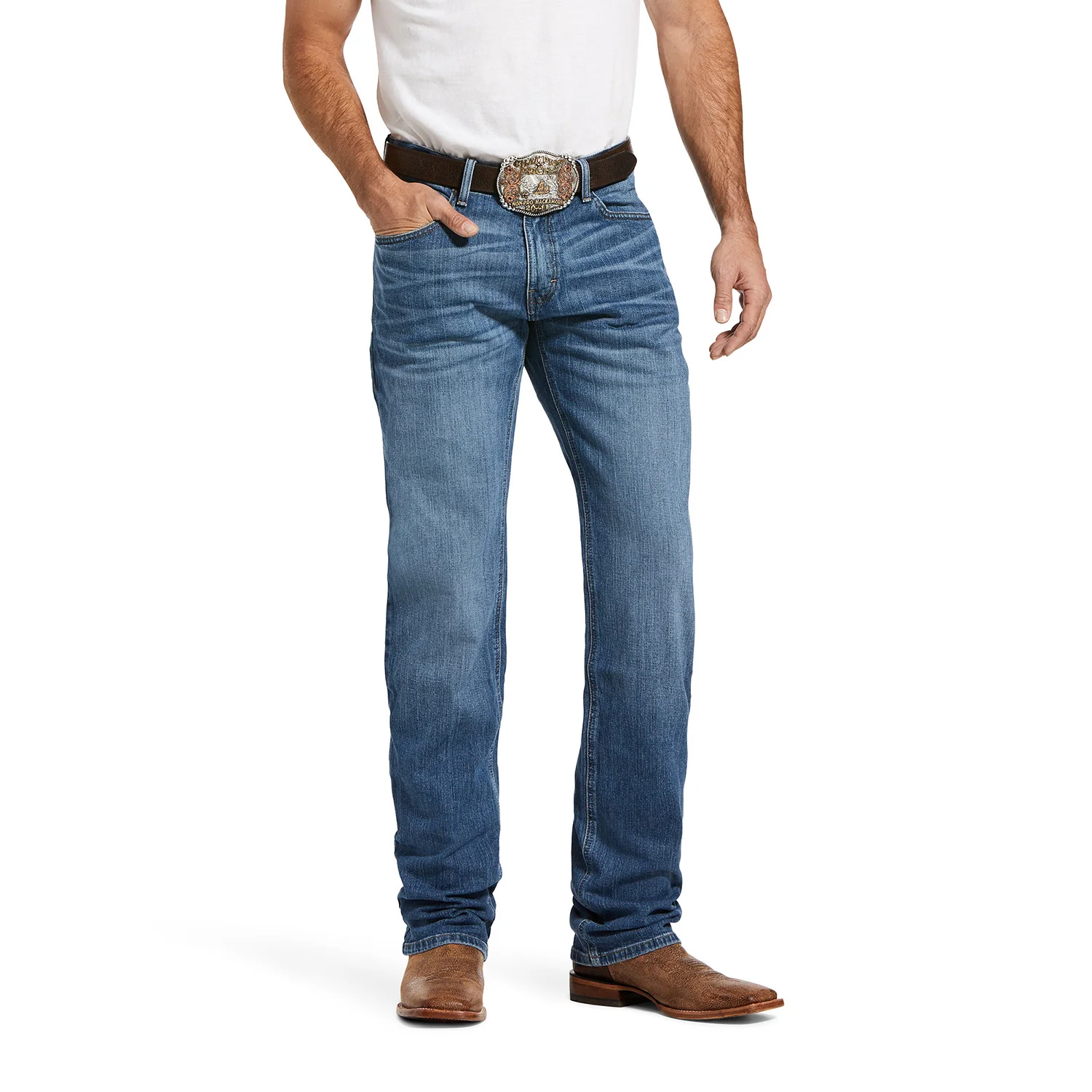 Ariat Men's M2 Relaxed Stretch Legacy Boot Cut Jean - Healthber
