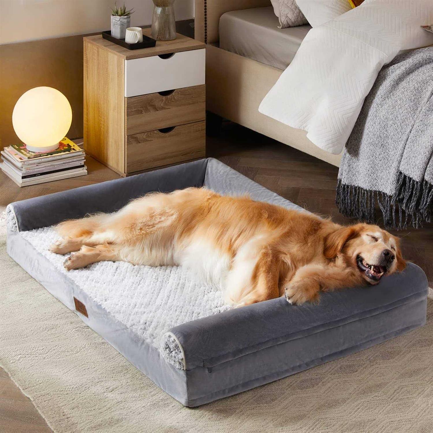 WNPETHOME Dog Beds for Large Dogs Orthopedic Sofa Dog Bed Mat Pillow with Removable Waterproof Cover - Healthber